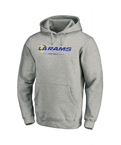 Men's Branded Heathered Gray Los Angeles Rams Big and Tall Team Lockup Pullover Hoodie $33.65 Sweatshirt