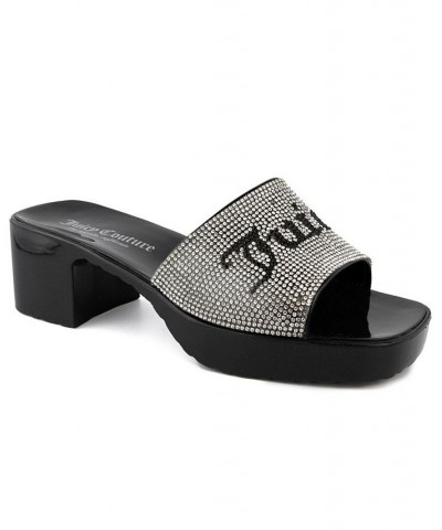 Women's Harmona Slip-On Glitz Dress Sandals Black $18.80 Shoes