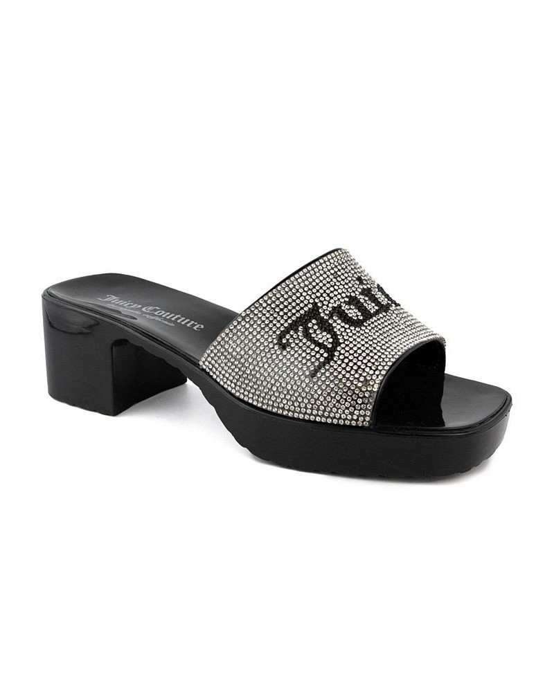 Women's Harmona Slip-On Glitz Dress Sandals Black $18.80 Shoes