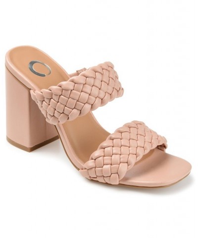 Women's Melissa Woven Sandals Pink $45.89 Shoes