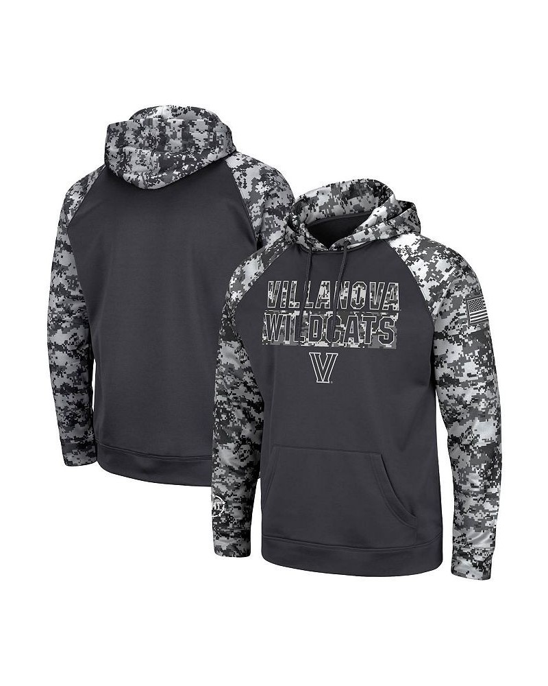 Men's Charcoal Villanova Wildcats OHT Military-Inspired Appreciation Digital Camo Pullover Hoodie $36.00 Sweatshirt