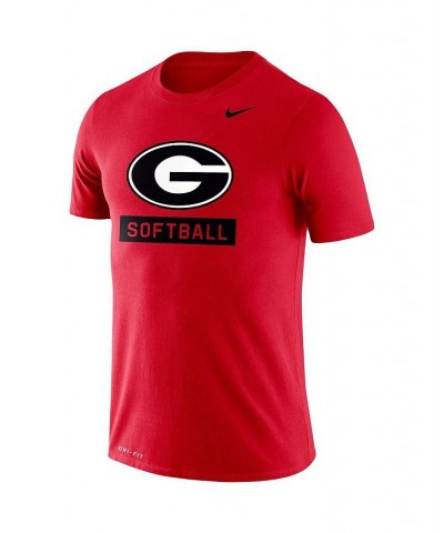 Men's Red Georgia Bulldogs Softball Drop Legend Performance T-shirt $27.99 T-Shirts