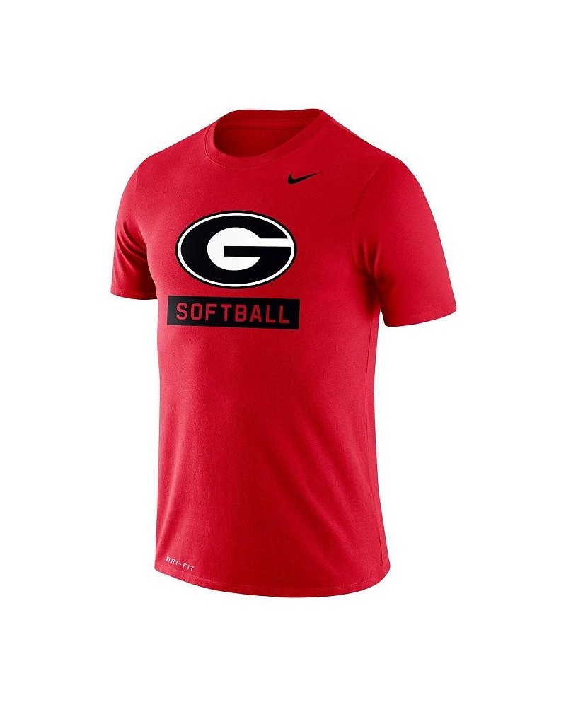 Men's Red Georgia Bulldogs Softball Drop Legend Performance T-shirt $27.99 T-Shirts