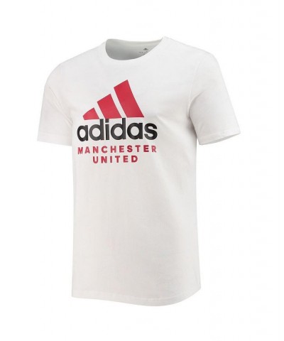 Men's White Manchester United DNA Logo T-shirt $23.84 T-Shirts