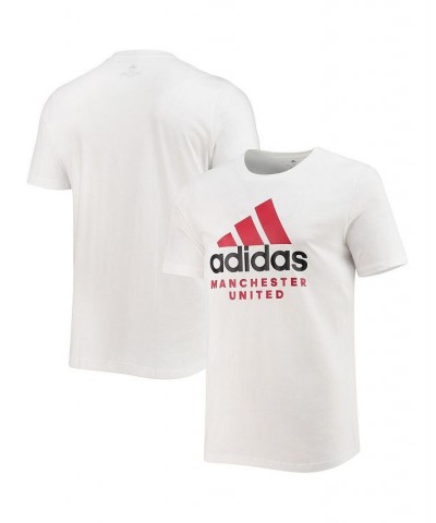 Men's White Manchester United DNA Logo T-shirt $23.84 T-Shirts