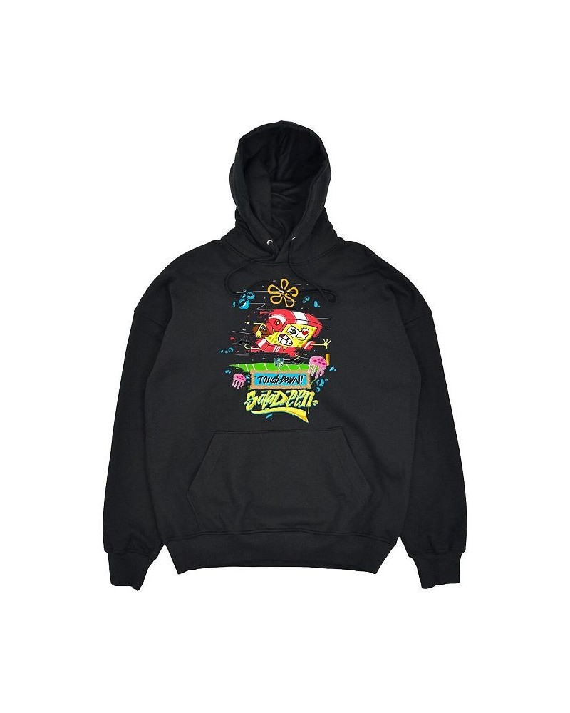 Men's Black NFL SpongeBob x King Saladeen Pullover Hoodie $38.49 Sweatshirt