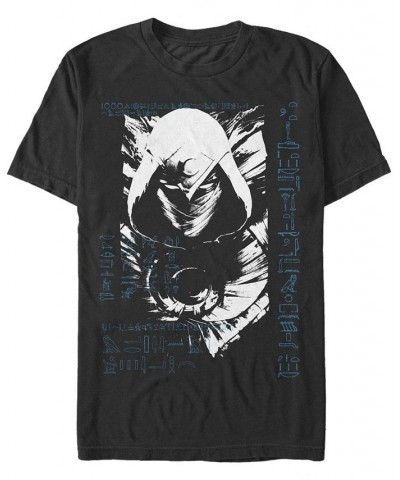 Men's Moon Knight Grunge Short Sleeve T-shirt Black $15.75 T-Shirts