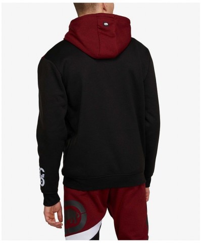 Men's Bold Statement Full-Zip Hoodie Red Overflow $37.84 Sweatshirt