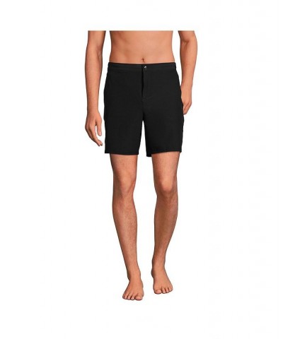 Men's Big Lined 7" Hybrid Swim Shorts Black $33.58 Swimsuits