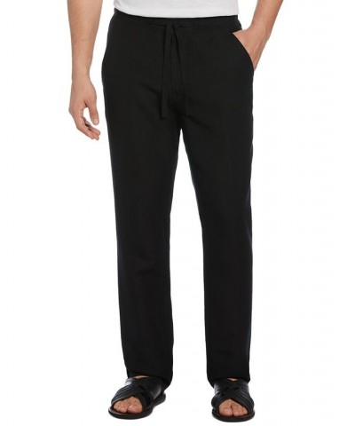 Men's Big & Tall Textured Drawstring Pants Jet Black $18.48 Pants