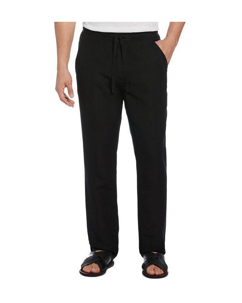 Men's Big & Tall Textured Drawstring Pants Jet Black $18.48 Pants