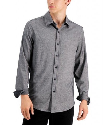 Men's Regular-Fit Supima Cotton Birdseye Shirt Gray $13.60 Shirts