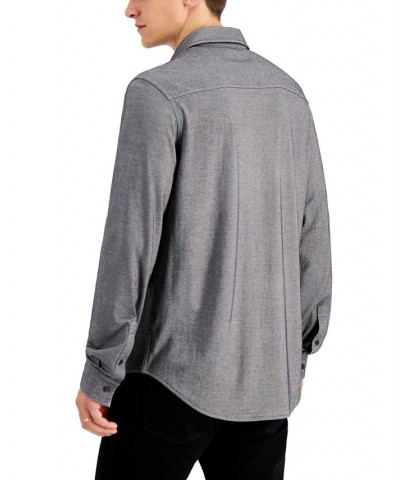 Men's Regular-Fit Supima Cotton Birdseye Shirt Gray $13.60 Shirts