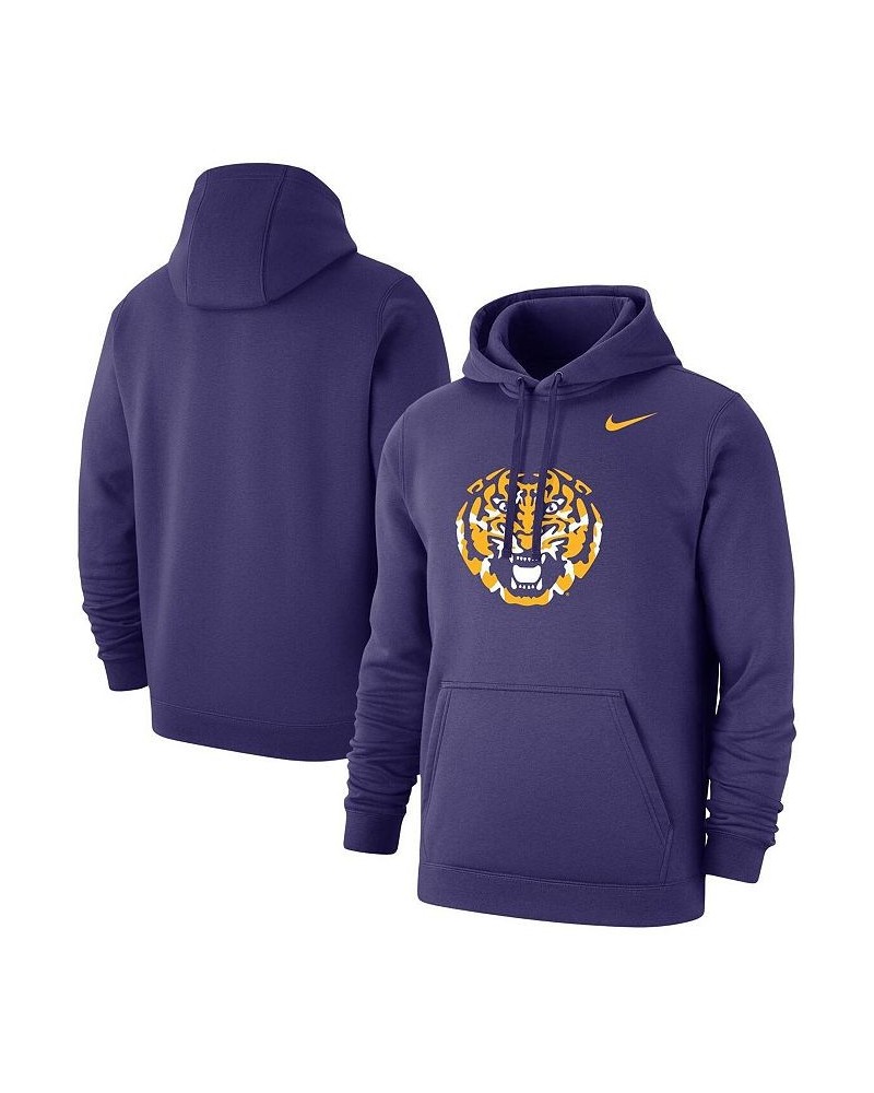 Men's Purple LSU Tigers Logo Club Pullover Hoodie $45.04 Sweatshirt