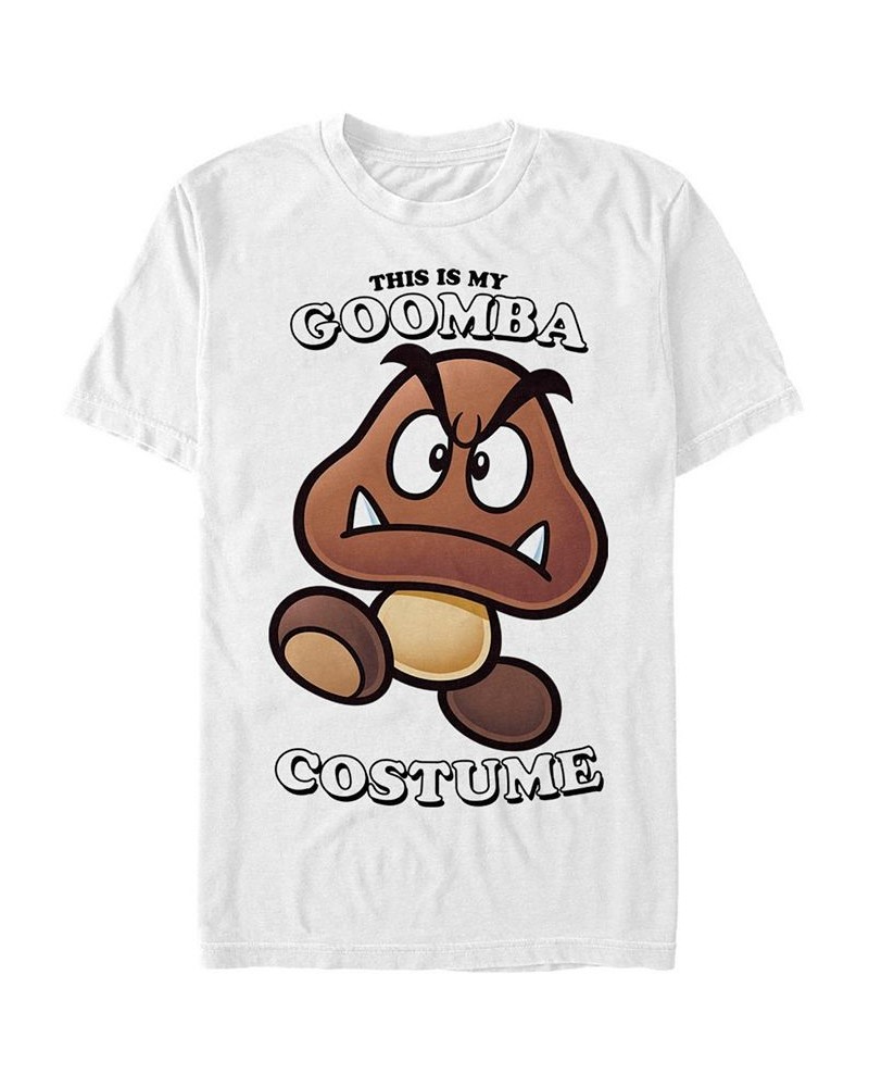 Nintendo Men's Super Mario Goomba Halloween Costume Short Sleeve T-Shirt White $18.89 T-Shirts