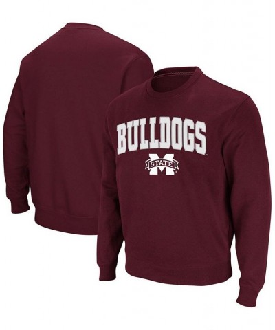 Men's Maroon Mississippi State Bulldogs Arch Logo Tackle Twill Pullover Sweatshirt $22.56 Sweatshirt