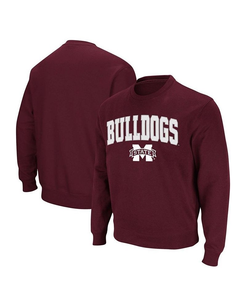 Men's Maroon Mississippi State Bulldogs Arch Logo Tackle Twill Pullover Sweatshirt $22.56 Sweatshirt