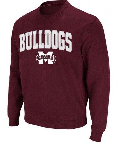 Men's Maroon Mississippi State Bulldogs Arch Logo Tackle Twill Pullover Sweatshirt $22.56 Sweatshirt