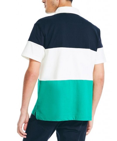 Men's Relaxed-Fit Colorblock Rugby Stripe Polo Navy $27.28 Polo Shirts