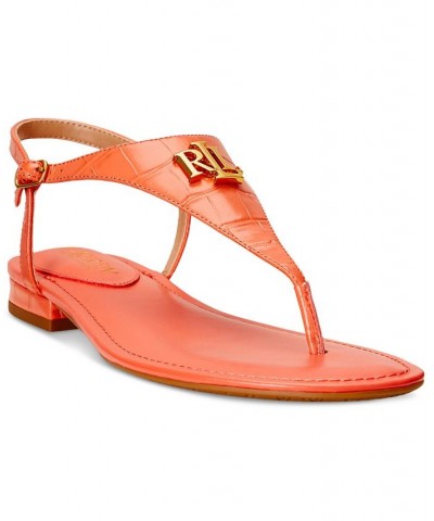 Women's Ellington Flat Sandals Orange $51.30 Shoes