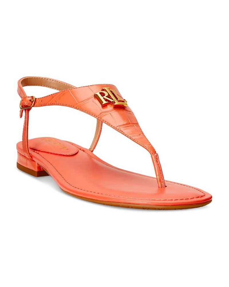 Women's Ellington Flat Sandals Orange $51.30 Shoes