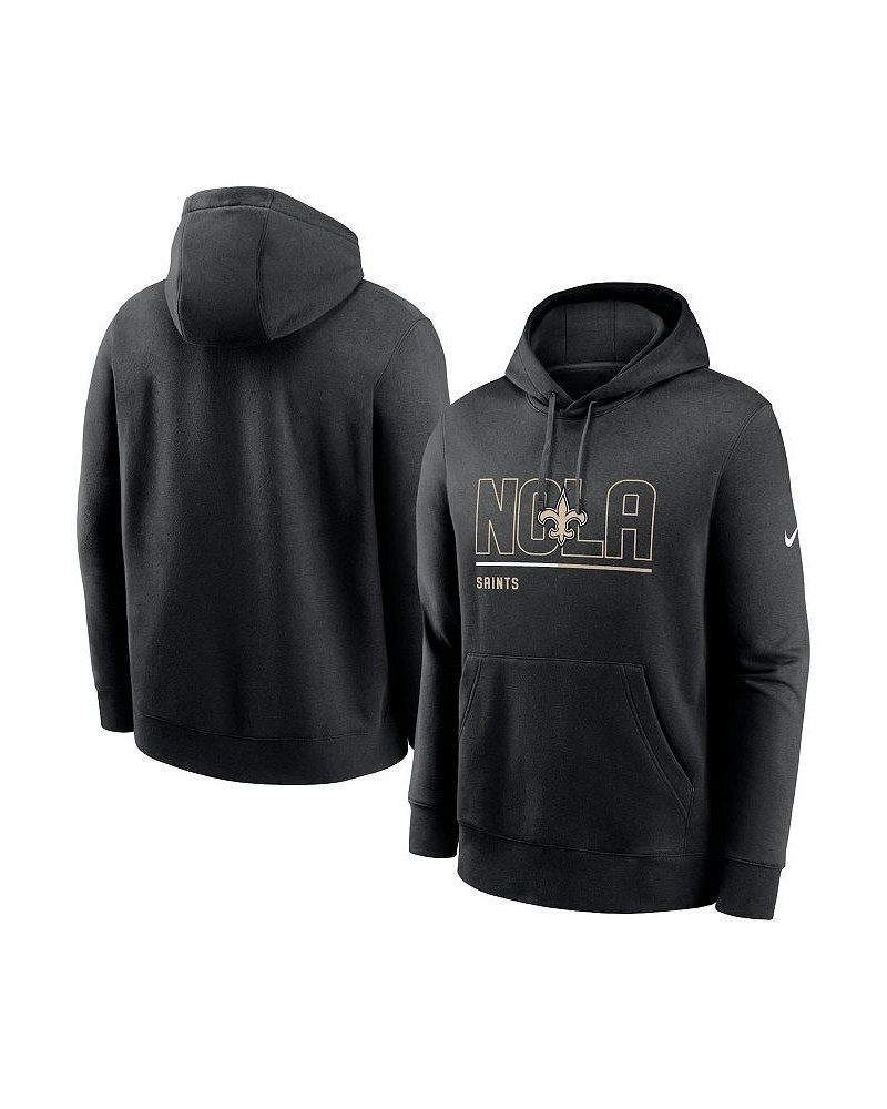 Men's Black New Orleans Saints City Code Club Fleece Pullover Hoodie $38.25 Sweatshirt