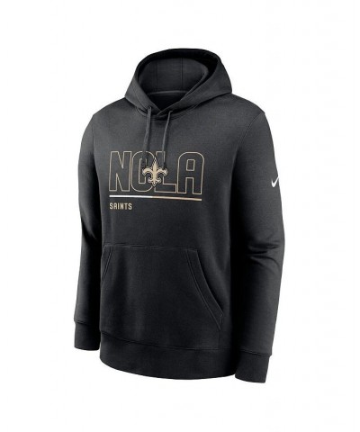 Men's Black New Orleans Saints City Code Club Fleece Pullover Hoodie $38.25 Sweatshirt