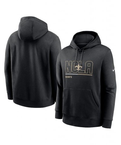 Men's Black New Orleans Saints City Code Club Fleece Pullover Hoodie $38.25 Sweatshirt