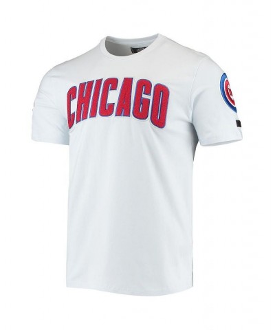 Men's White Chicago Cubs Team Logo T-shirt $32.99 T-Shirts