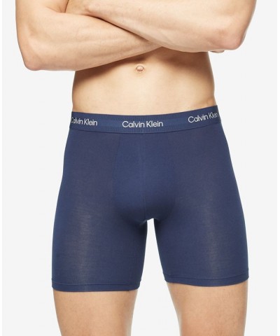 Men's Ultra Soft Modern Modal Boxer Briefs Blue $12.60 Underwear