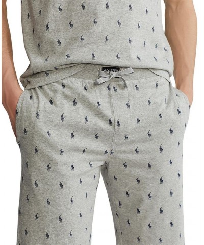 Men's Cotton Logo Pajama Shorts Gray $29.29 Pajama