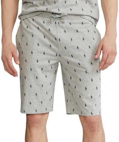 Men's Cotton Logo Pajama Shorts Gray $29.29 Pajama