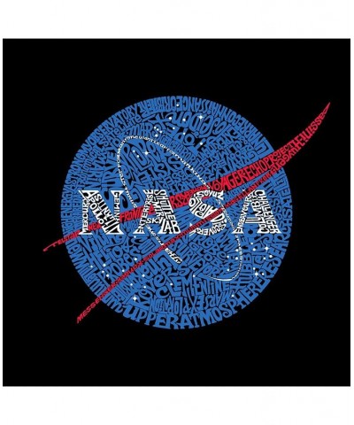 Men's Word Art Long Sleeve T-Shirt- Nasa Meatball Logo Black $23.19 T-Shirts