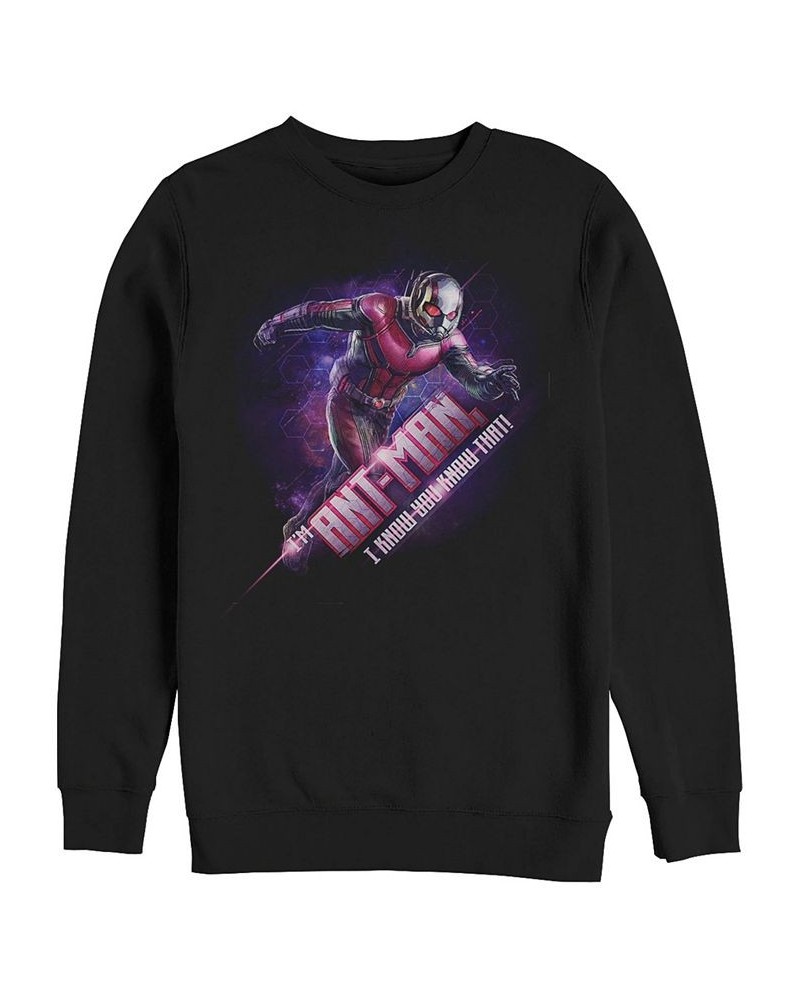 Marvel Men's Avengers Endgame I Am Ant-man Geometric Galaxy, Crewneck Fleece Black $22.00 Sweatshirt