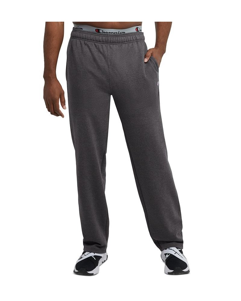 Men's Big & Tall Powerblend Open Bottom Fleece Sweatpants PD02 $19.69 Pants