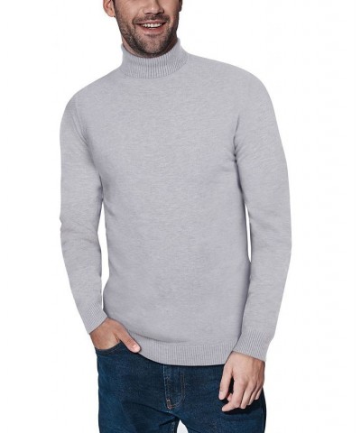 Men's Turtleneck Pull Over Sweater Light Heather Gray $22.00 Sweaters