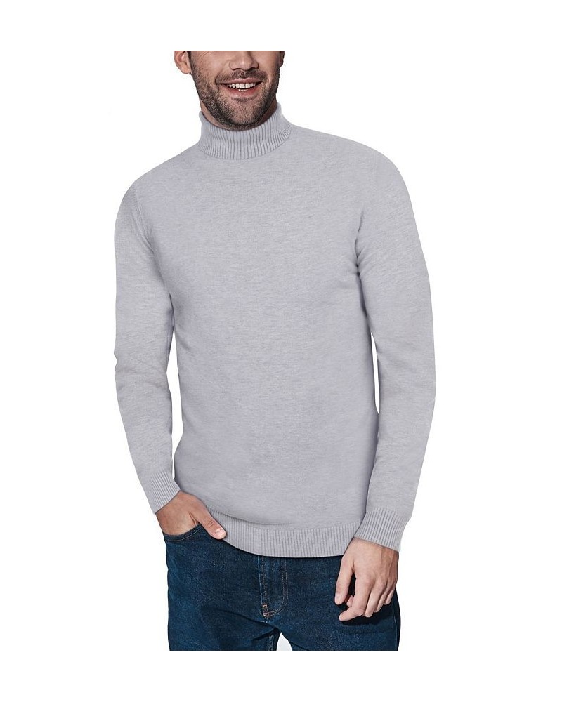 Men's Turtleneck Pull Over Sweater Light Heather Gray $22.00 Sweaters