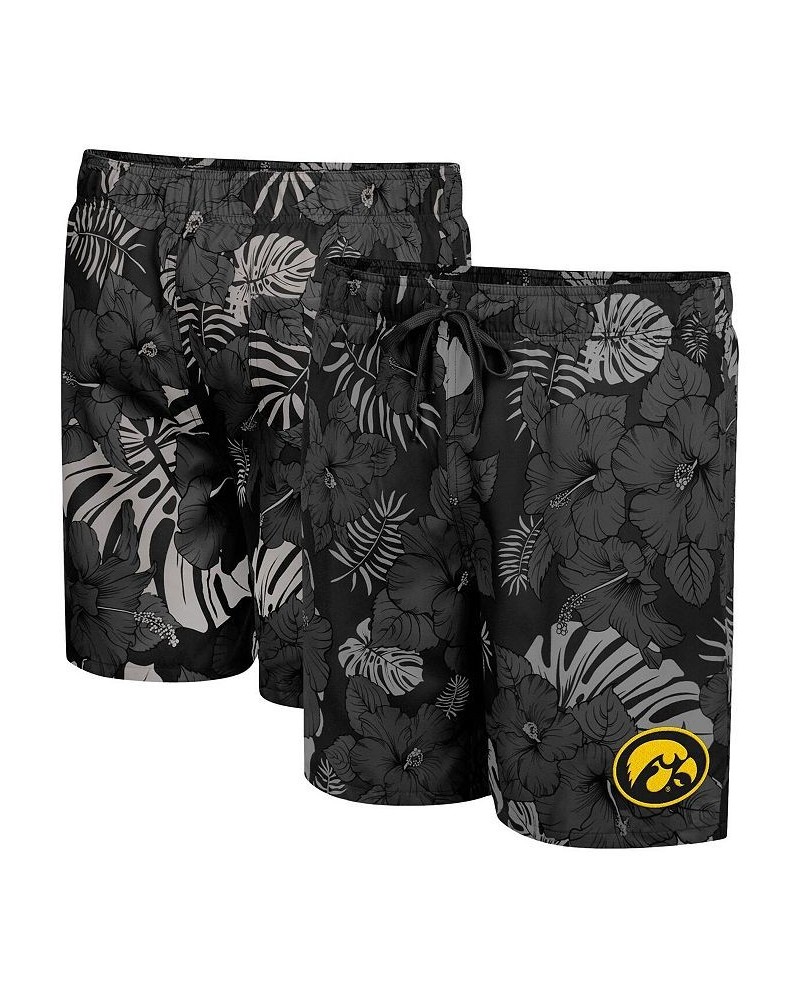 Men's Black Iowa Hawkeyes The Dude Swim Shorts $29.90 Swimsuits