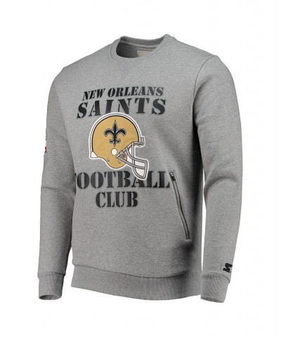 Men's Gray New Orleans Saints Locker Room Throwback End Zone Pullover Sweatshirt $42.00 Sweatshirt