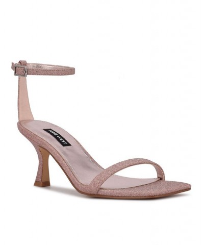 Women's Ripe Square Toe Kitten Heel Dress Sandals PD07 $46.55 Shoes