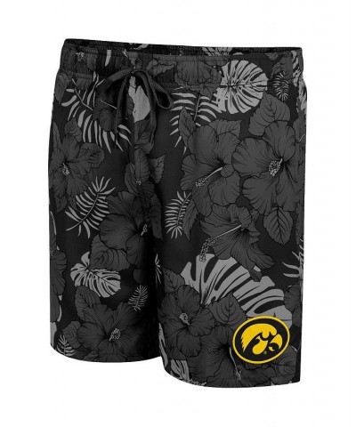 Men's Black Iowa Hawkeyes The Dude Swim Shorts $29.90 Swimsuits