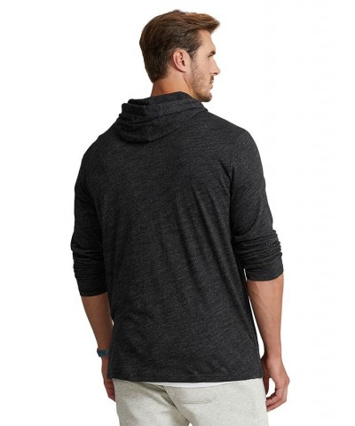 Men's Big & Tall Jersey Hooded T-Shirt Blue $38.96 T-Shirts