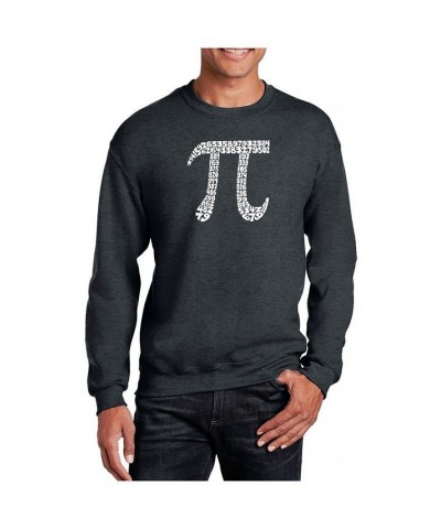 Men's Word Art The First 100 Digits Of Pi Crewneck Sweatshirt Gray $27.99 Sweatshirt