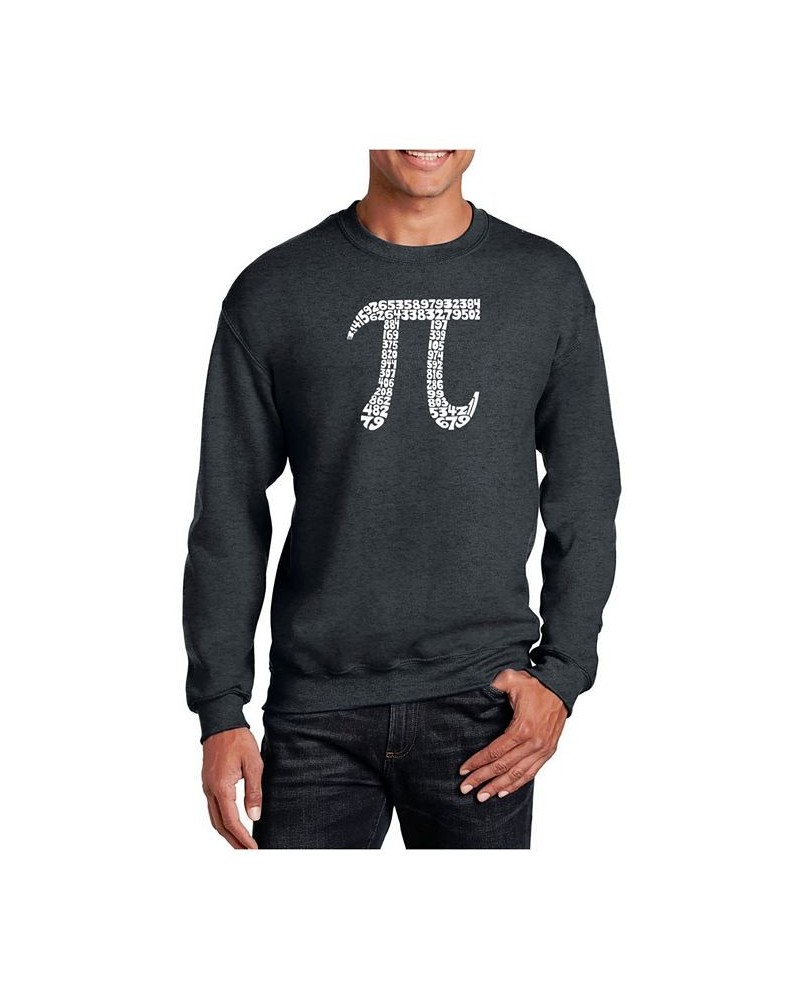 Men's Word Art The First 100 Digits Of Pi Crewneck Sweatshirt Gray $27.99 Sweatshirt