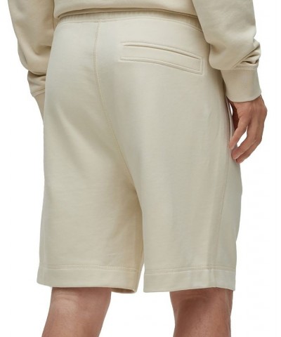 BOSS Men's Drawstring Shorts in French Terry Cotton with Logo Patch Tan/Beige $43.20 Shorts