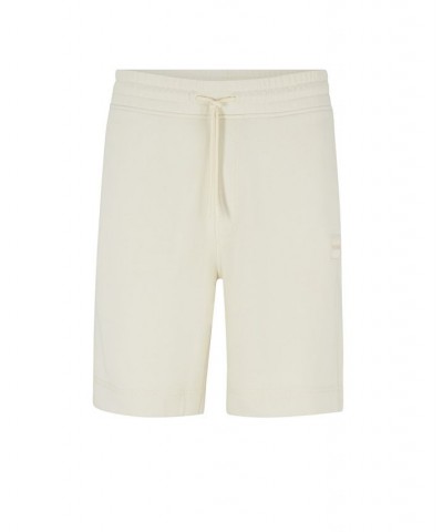 BOSS Men's Drawstring Shorts in French Terry Cotton with Logo Patch Tan/Beige $43.20 Shorts