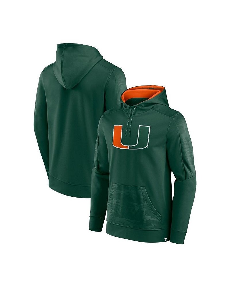 Men's Branded Green Miami Hurricanes On The Ball Pullover Hoodie $32.90 Sweatshirt