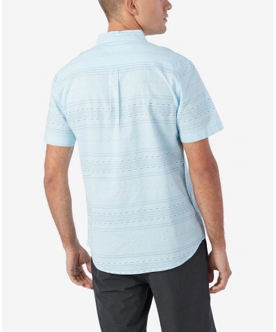 Seafaring Stripe Short Sleeves Standard Woven Shirt Blue $26.00 Shirts