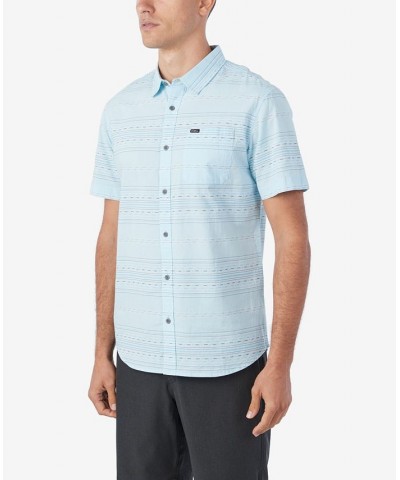 Seafaring Stripe Short Sleeves Standard Woven Shirt Blue $26.00 Shirts