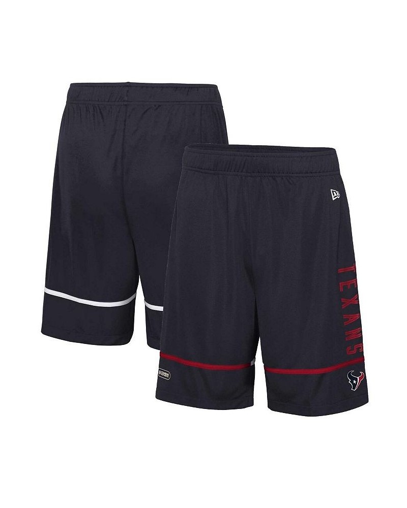 Men's Navy Houston Texans Combine Authentic Rusher Training Shorts $21.12 Shorts